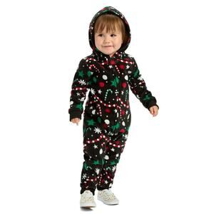🎄 Tipsy Elves Holiday Goodies Fleece Jumpsuit Toddler Christmas Pajamas NEW